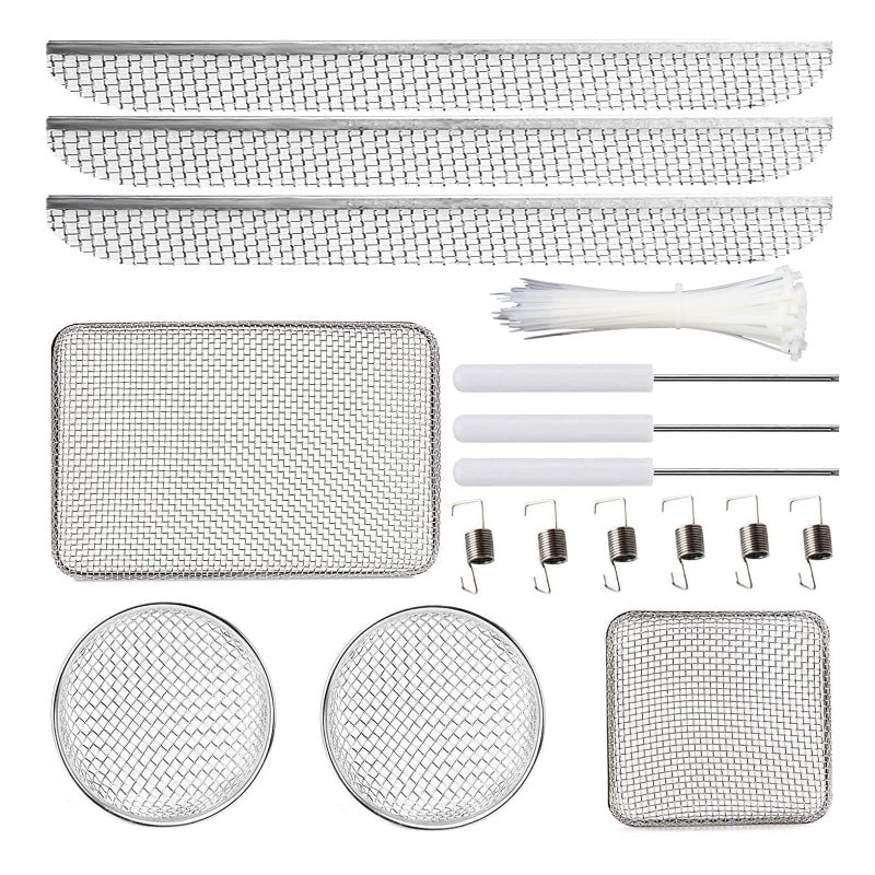 Swess RV Flying Insect Screen for RV Water Heater Vent Cover Protects RV Furnaces from Insects Stainless Steel Mesh with Installation Tool 20" x 1.5" & 2.8''x1.3'' & 8.5" x 6" x 1.3" & 4.5'' x 4.5'' x 1.3' - Image 1